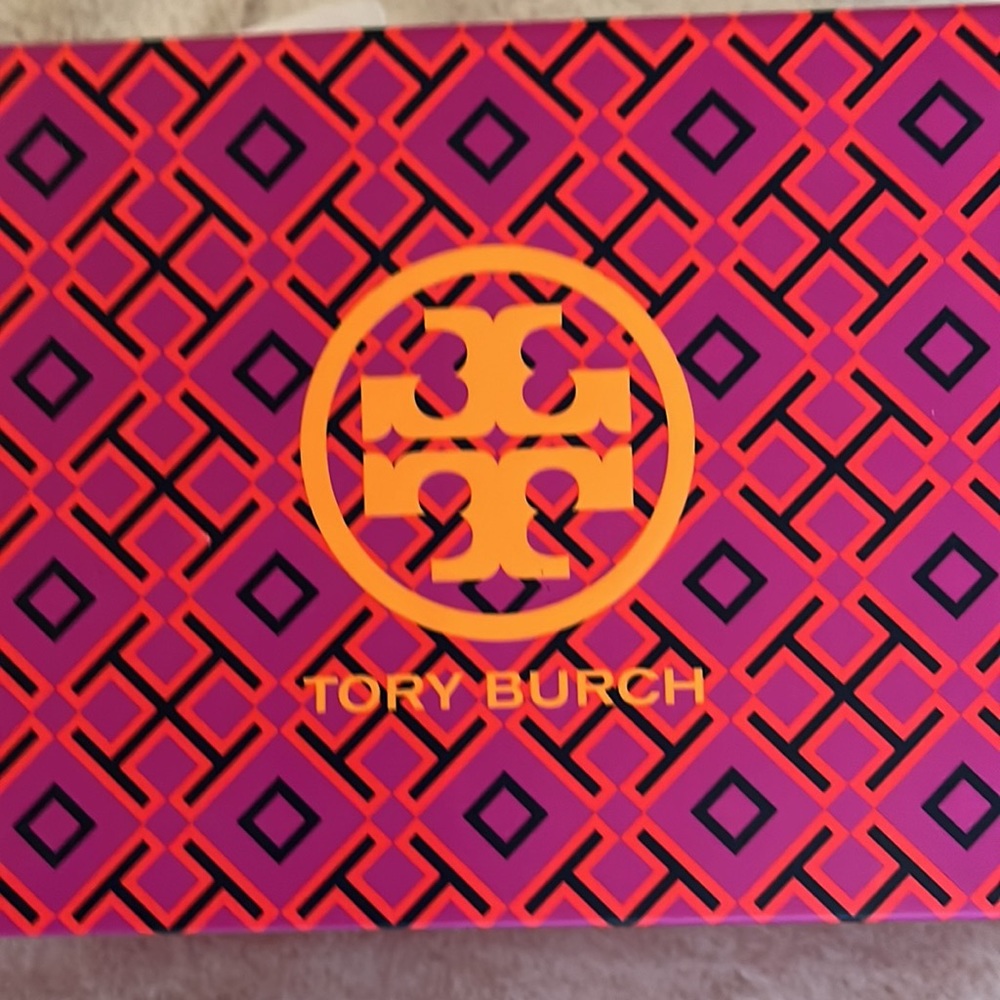 Tory Burch Benton 2 Ballet Flat Nappa Leather Royal Navy Rolled Brass 7.5 NWT - Picture 14 of 14